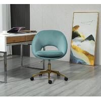 Octavia Mint Velvet Fabric Office Chair