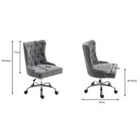 Will Grey Linen Fabric Office Chair