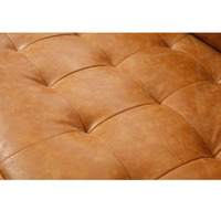 Coogee Brown 2.5 Seater Faux Leather Sofa Brown
