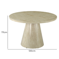 Captivate Round Dining Table French Fawn