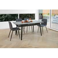 Nena Extension Dining Table, Greystone Ceramic