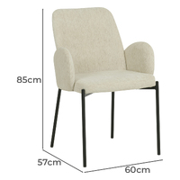 Lyka Upholstered Dining Chairs,  Oat Set of 2