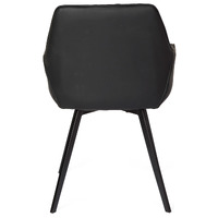 Aaliyah Faux Leather Dining Chairs,  Black Set of 2
