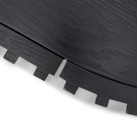Francesca 1.3m Oval Coffee Table, Full Black Oak
