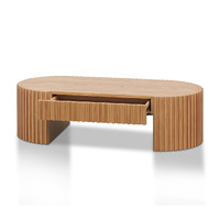 Francesca 1.3m Oval Coffee Table, Natural Oak