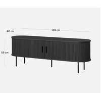 Danica 1.6m TV Entertainment Unit - Full Black