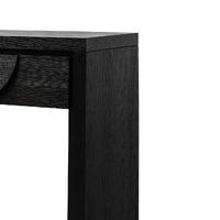 Chloe 140cm Console Table with Drawers - Textured Espresso Black