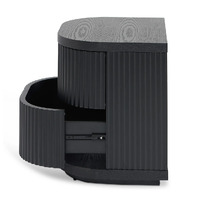 Cosmos Bedside Table - Full Black