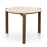 Nest of Ines Wooden Round Coffee tables - Natural