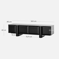 Artie 1.6m TV Entertainment Unit - Full Black