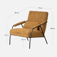 Truss Fabric Armchair - Ginger Brown