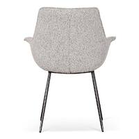 Set of 2 - Ariana Fabric Dining Chair - Pepper Boucle