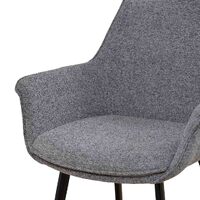 Set of 2 - Ariana Fabric Dining Chair - Spec Charcoal