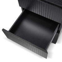 Koppar 1.77m Left Drawer Office Desk - Black Oak