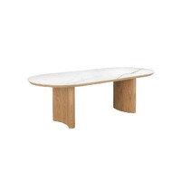 Lawrence 2.1m Dining Table, Natural with Ceramic