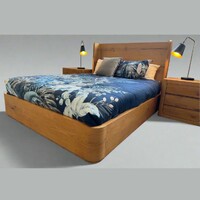 Bower Curved Oak King Bed