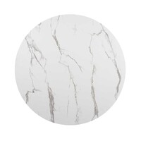 Vera Round Dining Table, White Marble