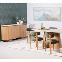 Windsor Buffet - White Travertine Matte Marble Top