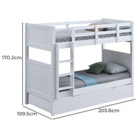 Orion Single Bunk Bed with Trundle