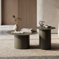 Juno Side Table, Matte Khaki
