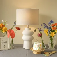 Isadora Ceramic Table Lamp, Matte White