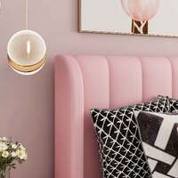 Charlotte Fabric King Single Bed Frame Dusty Pink