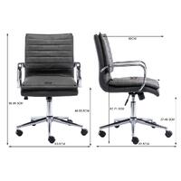 Hamel Black Faux Leather Office Chair