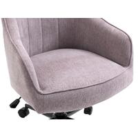 Stella Purple Lined Linen Fabric Upholstered Office Chair
