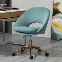 Octavia Mint Velvet Fabric Office Chair