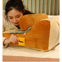 Smiley Face Toast Bread Wedge Cushion