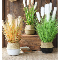 Artificial Indoor Potted Reed Bulrush Grass 110cm