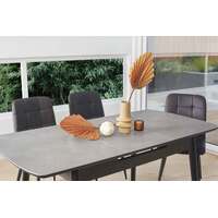 Nena Extension Dining Table, Greystone Ceramic