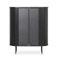 Danica 1.18 (H) Wooden Storage Cabinet - Full Black