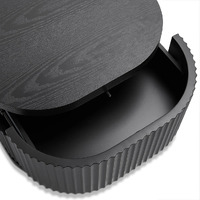 Cosmos Bedside Table - Full Black