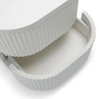 Cosmos Bedside Table - Full White