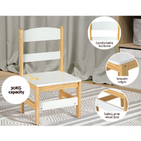 Henry 2PCS Kids Table and Chairs Set Study Activity Toys Storage Desk Drawer
