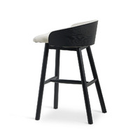 Annie Black Bar Stool - Beige