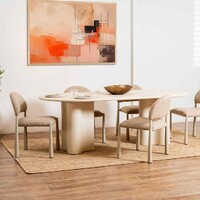 Emilie Set of 2 Textured Fabric Dining Chair, Autumn