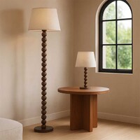 Pearl Orb Floor Lamp - Toffee
