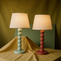 Pearl Orb Table Lamp - Rust