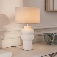 Isadora Ceramic Table Lamp, Matte White