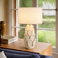 Layered Leaf Ceramic Table Lamp