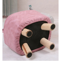 Pink Kids Ottoman Stool Deer Bench Seat