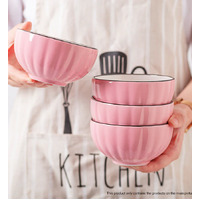 Pink Ceramic Dinnerware Set of 6