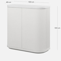 Cosmos 100cm Wooden Storage Cabinet - White