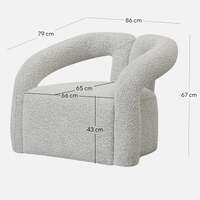 Cleo Armchair - Pepper Boucle