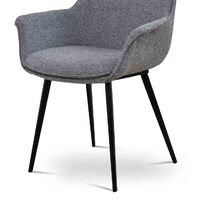 Set of 2 - Ariana Fabric Dining Chair - Spec Charcoal