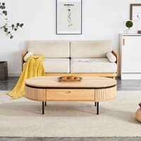 Nola 1.2m Wooden Coffee Table - Natural