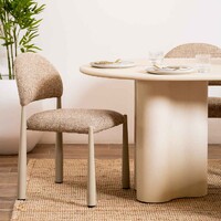 Emilie Set of 2 Textured Fabric Dining Chair, Autumn