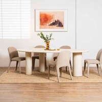 Leonora Set of 2 Dining Chair, Linen